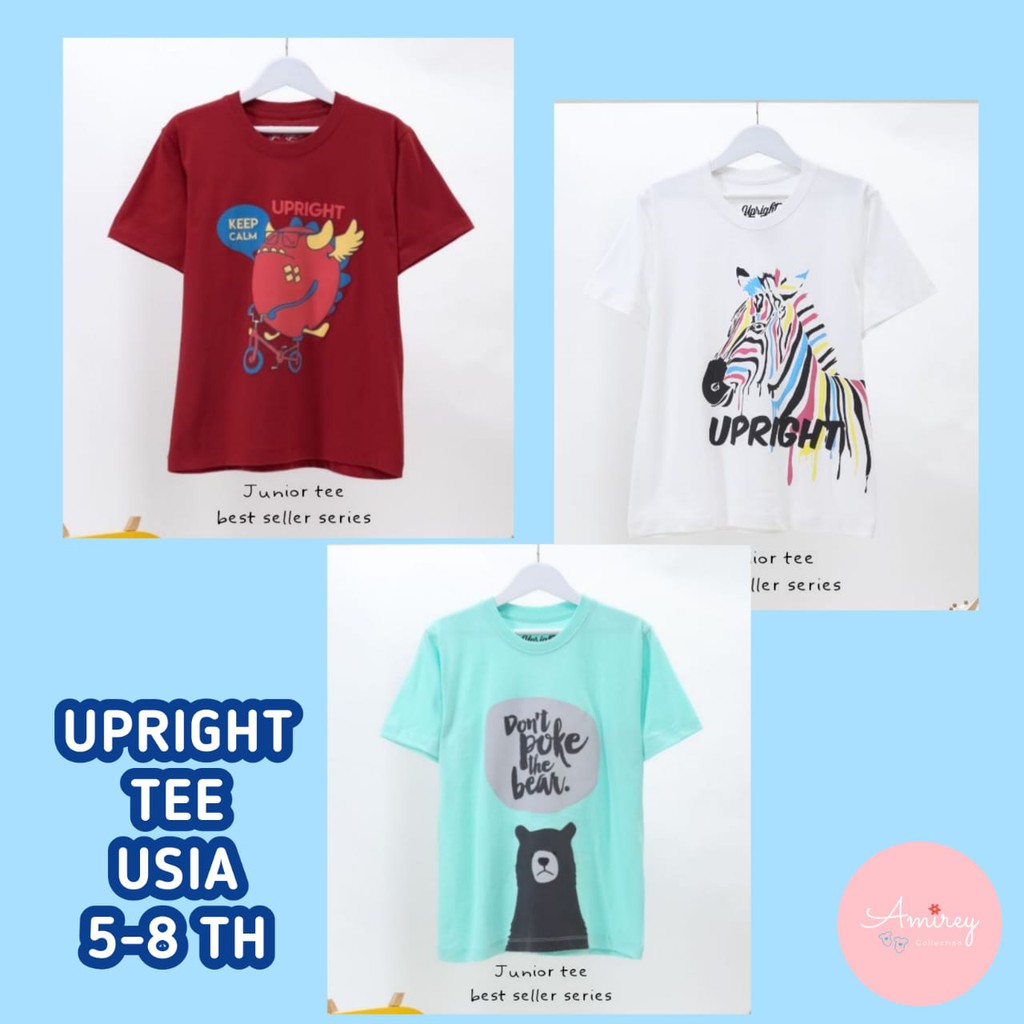  KAOS  ANAK  COWOK UPRIGHT  USIA 5 8 TAHUN Shopee Indonesia