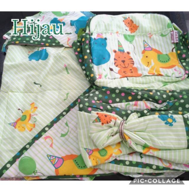 Chintaka Gendongan Samping Set baby Blanket + Tas medium print animal TCS9601