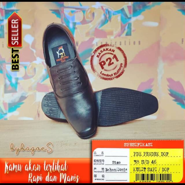 Sepatu /Sepatu kulit PDH pendek doff / Sepatu kulit / Sepatu Pria / Pantofel / Sepatu PDH