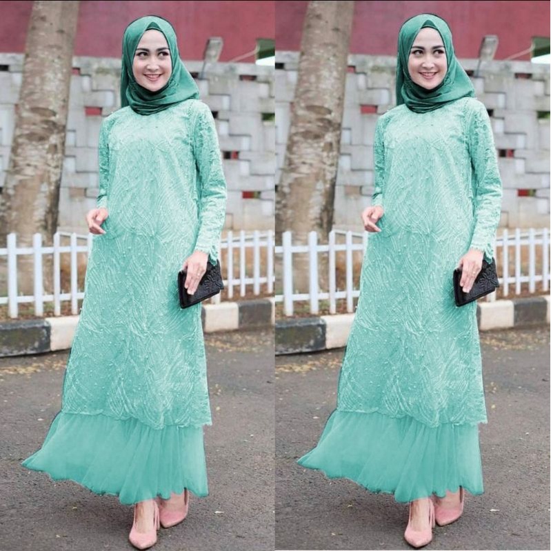 MAXY LUCINTA MUTIARA, BRUKAT, TILE, GAMIS, MUSLIM