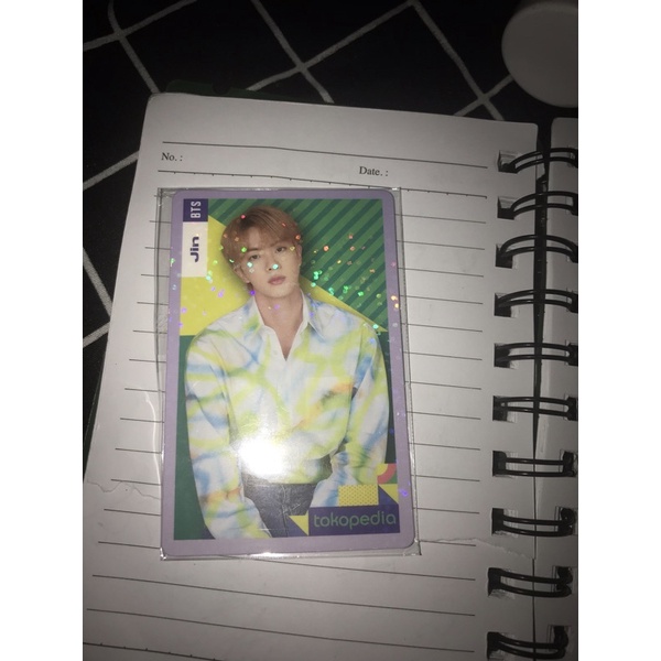 (booked)PHOTOCARD BTS JIN TOKO HIJAU  HOLO JIN