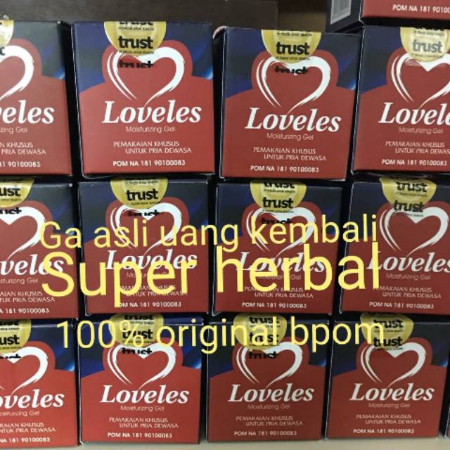 Loveles gel moisturizing love les 100% original bpom...jaminan asli