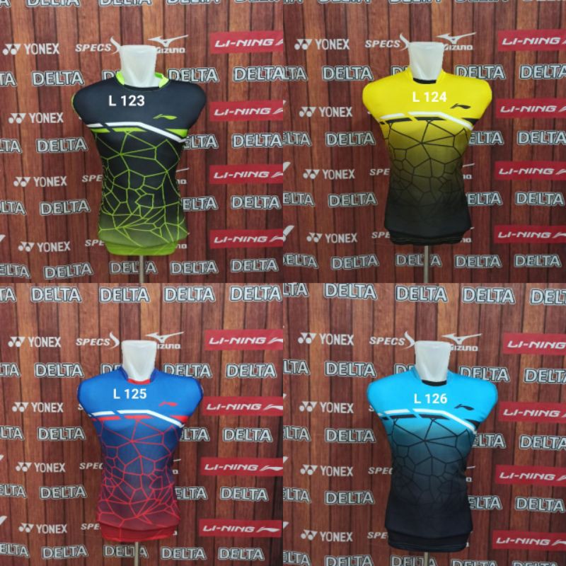 Baju Badminton Baju Kaos Singlet Badminton Lining Baju Kaos Olahraga Badminton Li-Ning Murah