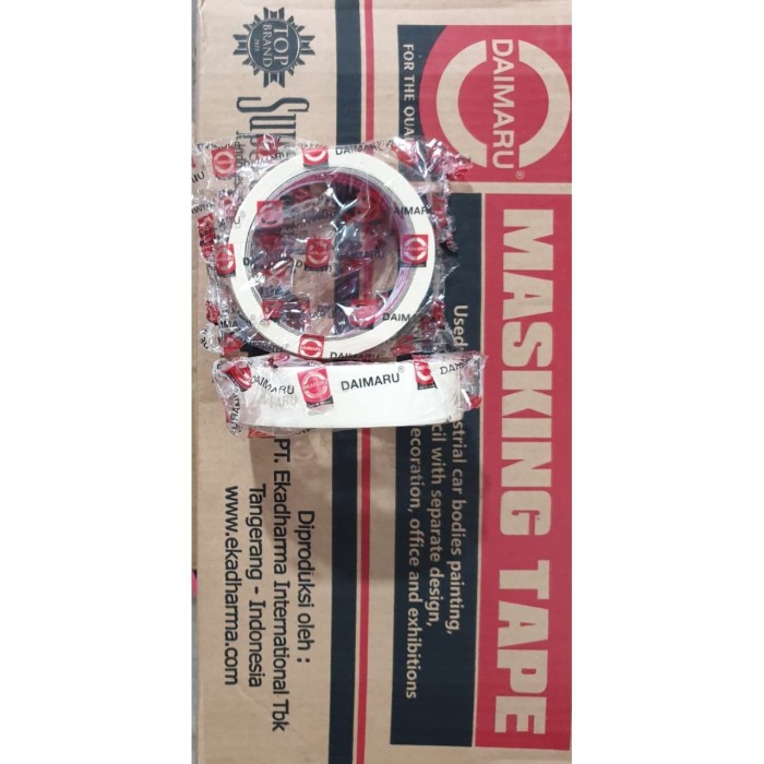 

Lakban Kertas Daimaru Masking Tape 24 MM 1 Inch 1" Selotip 21 Meter