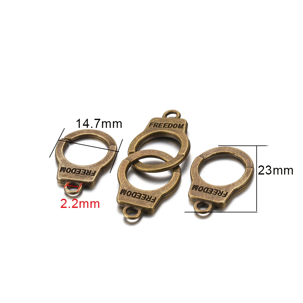 10set/bag Gesper cincin pesona DIY dapat digunakan untuk gelang, kalung, gantungan kunci