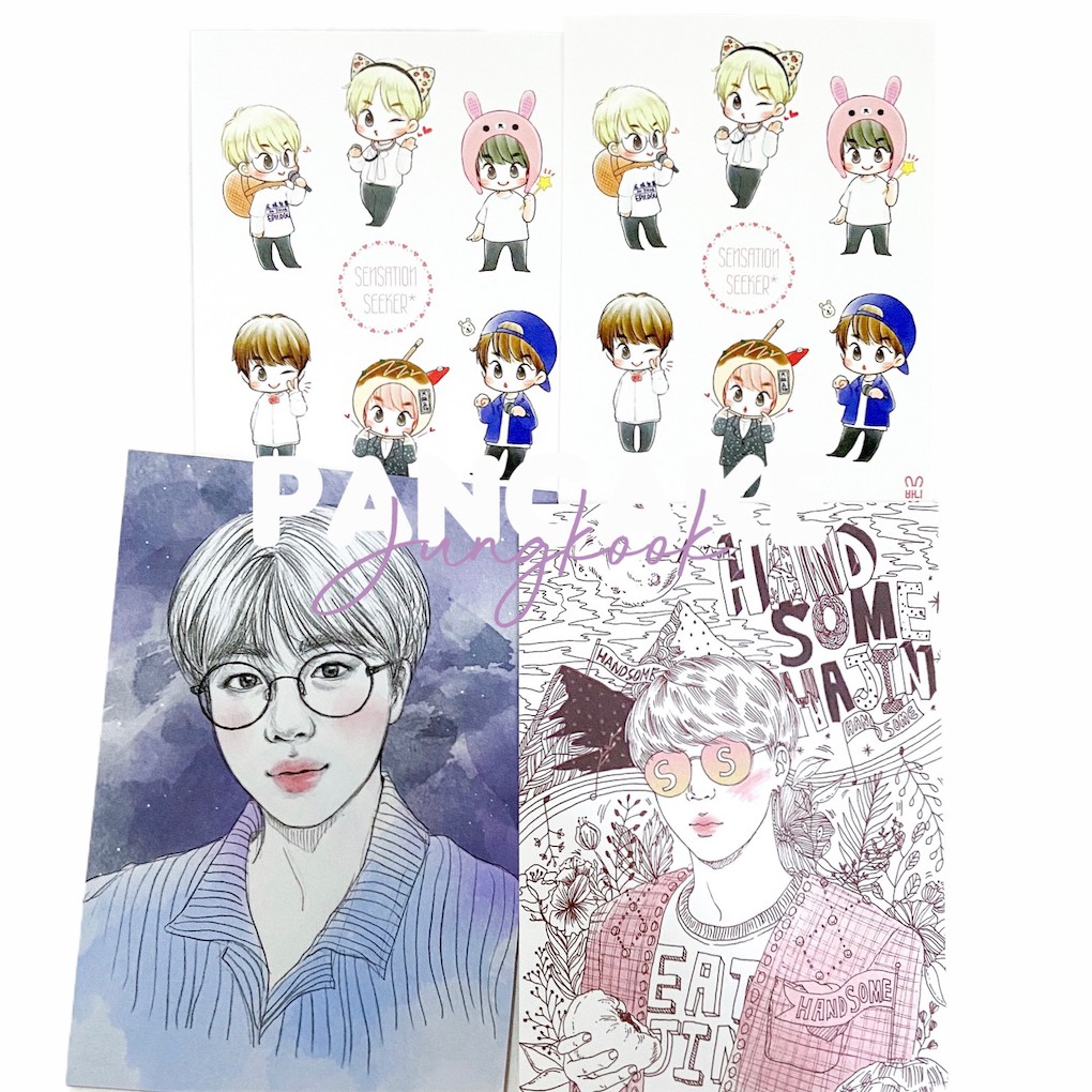 [ READY‼️ ] bts fansite seokjin jin postcard sticker - (sensation seeker