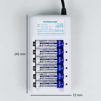 Charger Baterai 6 slot AA/AAA with 6PCS AA 1200mAh / Baterai dan Charger 6 slot AA/AAA dengan 6PCS Batu Baterai AA 1200mAh / Batu Baterai Charger AA Baterai AA Rechargeable Original / Cas cas an Batrai Ukuran Sedang Tanggung Batrei Batre Jam Dinding Remot