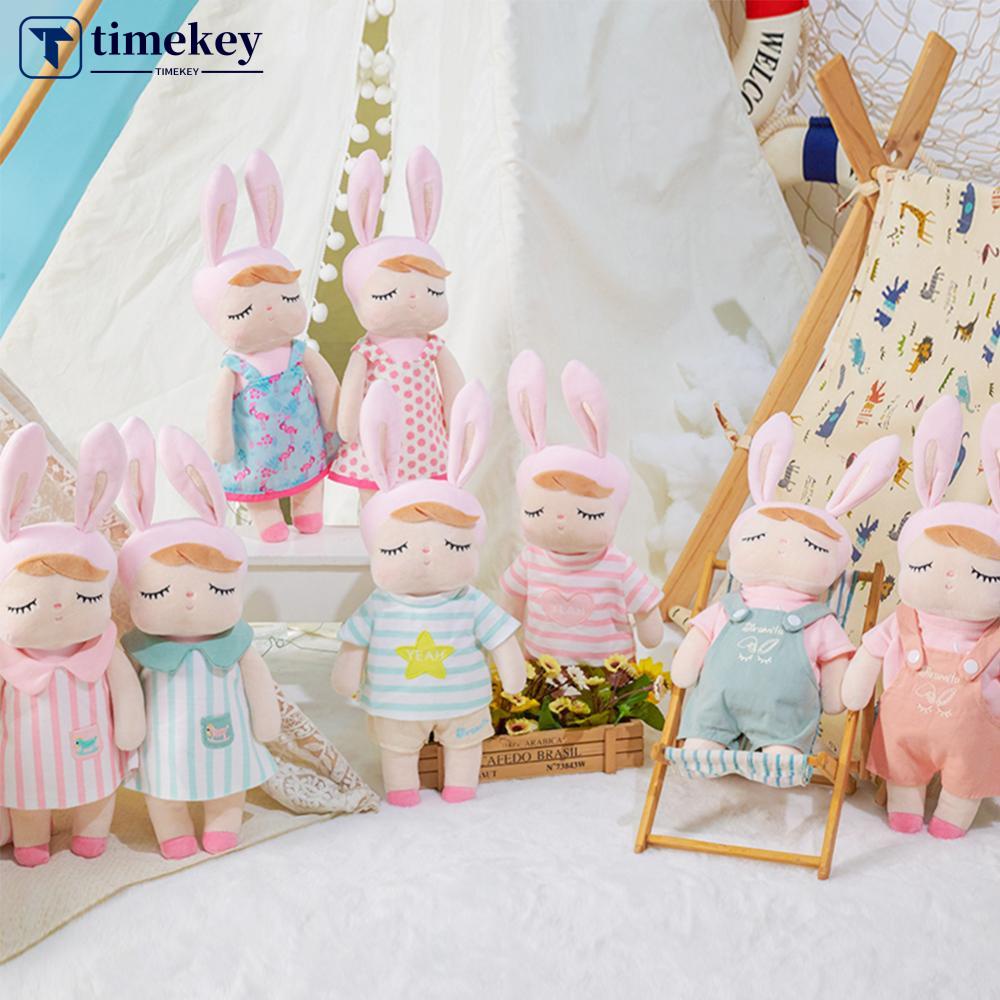 Timekey Metoo Mainan Boneka Stuffed Plush Kelinci Lucu Untuk Hadiah Natal / Ulang Tahun Anak Perempuan H3X9