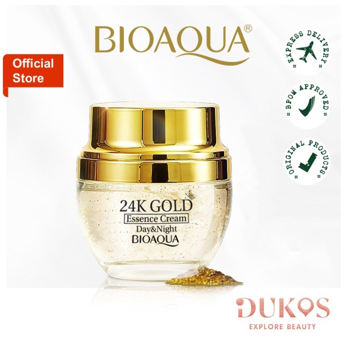 BIOAQUA - serum wajah 24K Gold Essence Cream Original isi 50g Serum Wajah BPOM