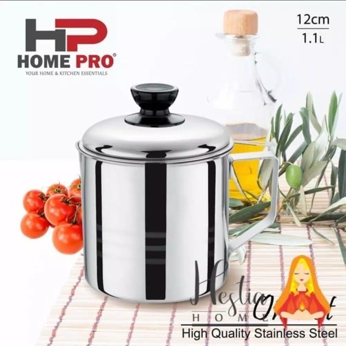 Home Pro Oilpot 1Liter / Seringan Minyak Stainless Steel 12CM