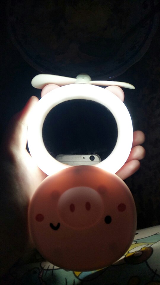 Mini Fan Cermin Led Portable