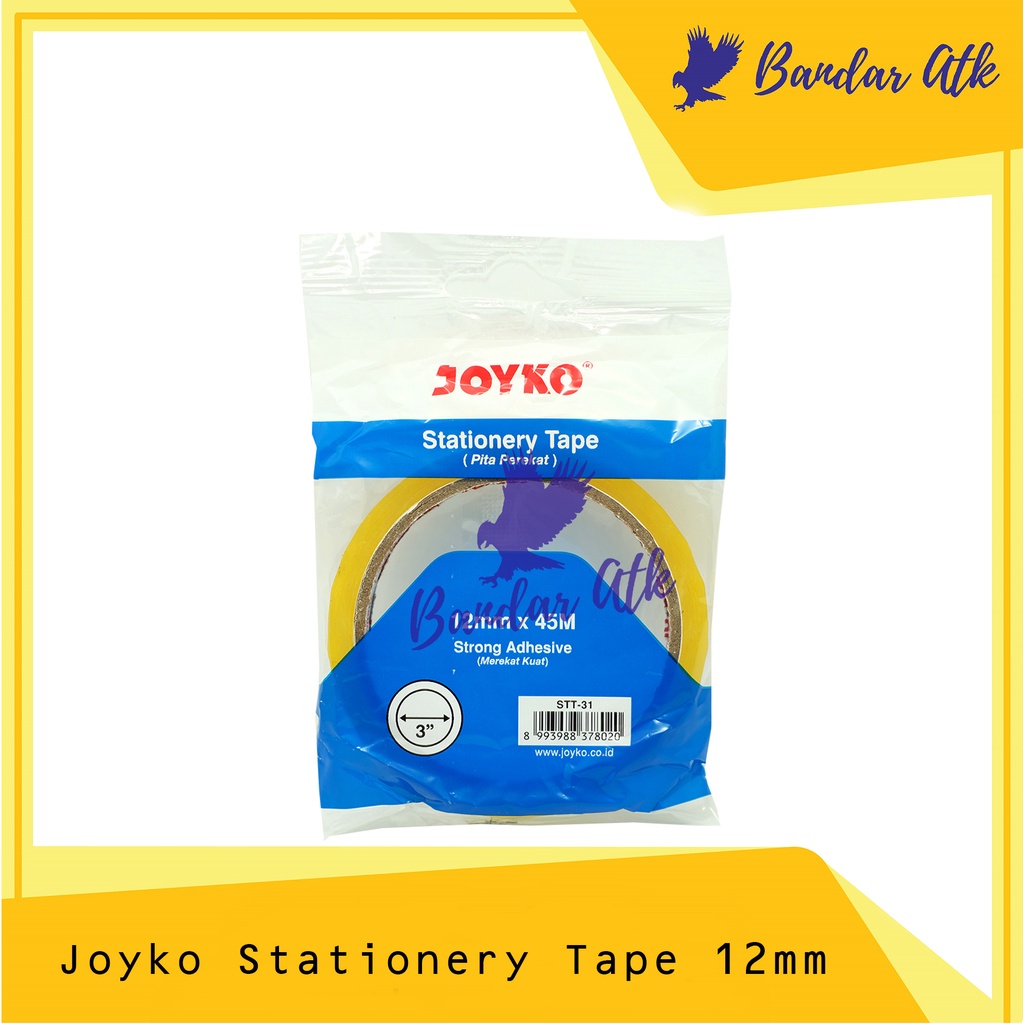 

JOYKO Solasi Selotip Stationery Tape ST 31 12mm x 45mtr [1 ROLL]