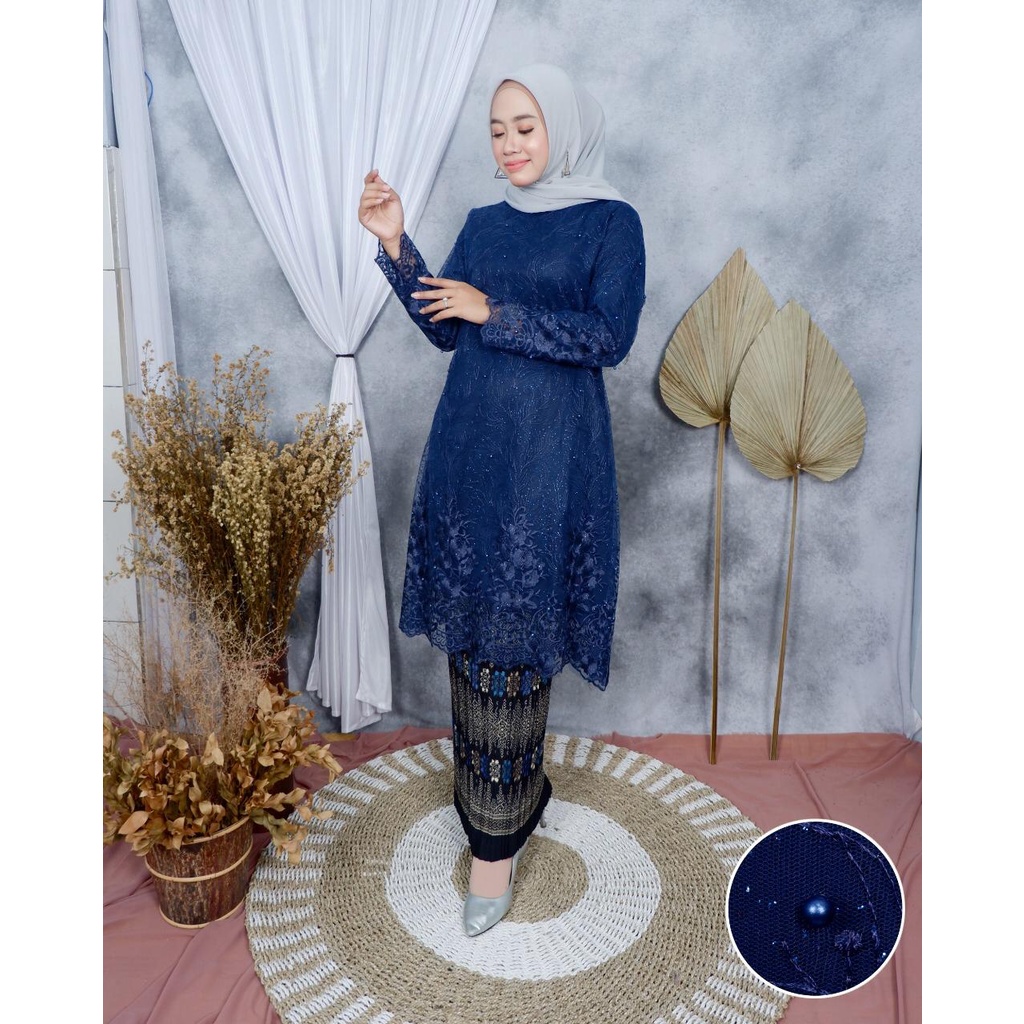 ADE&gt; KEBAYA TILLE BORDIR - KEBAYA TUNIK MAYATRI - TUNIK KEBAYA MODERN - KEBAYA MODERN - KEBAYA PESTA