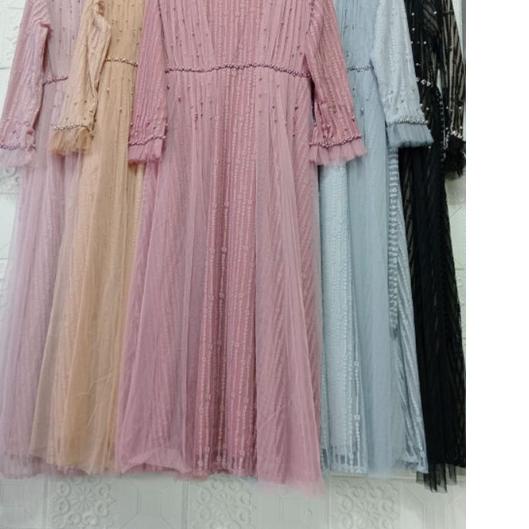 ➦ Gamis ozias sparkle gamis formal full brukat mewah untuk pesta/ Gamis brokat premium ke undangan ★