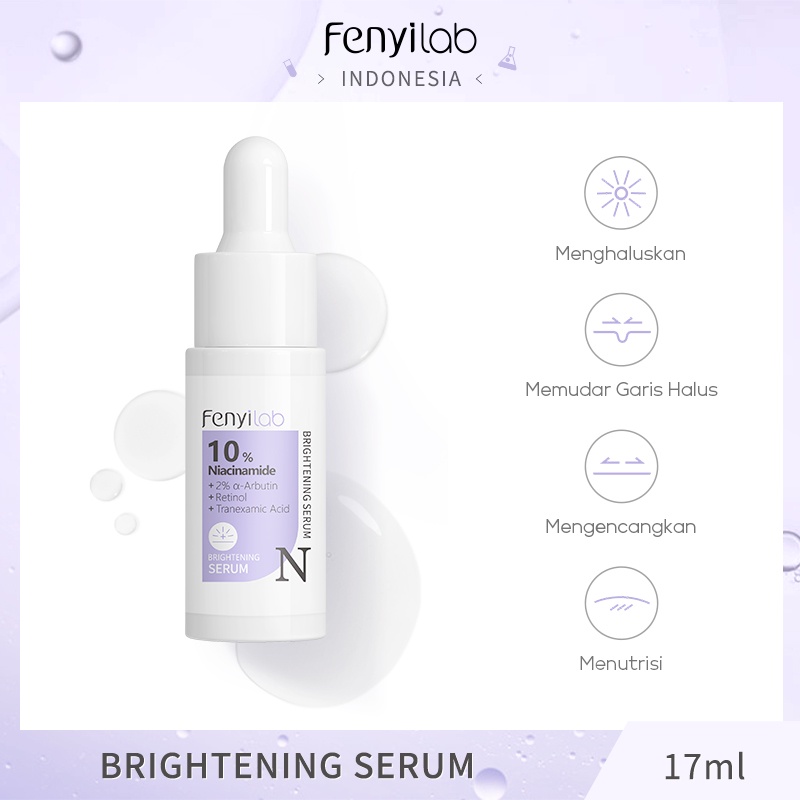 Fenyi Lab 10% Niacinamide Brightening Serum Retinol Mengecilkan Pori-pori Anti Kemerahan 17ml