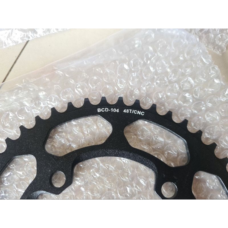 Chainring 48T BCD 104 MM Narrowide Alloy 7075 CNC - Chain ring 48 T round narrow wide DECKAS sepeda mtb balap roadbike seli folding bike