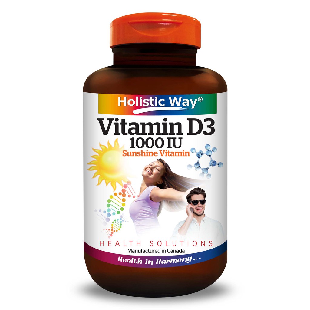 VITAMIN D3 1000 IU / Holistic Way Vitamin D3 1000IU (100 Tablets)