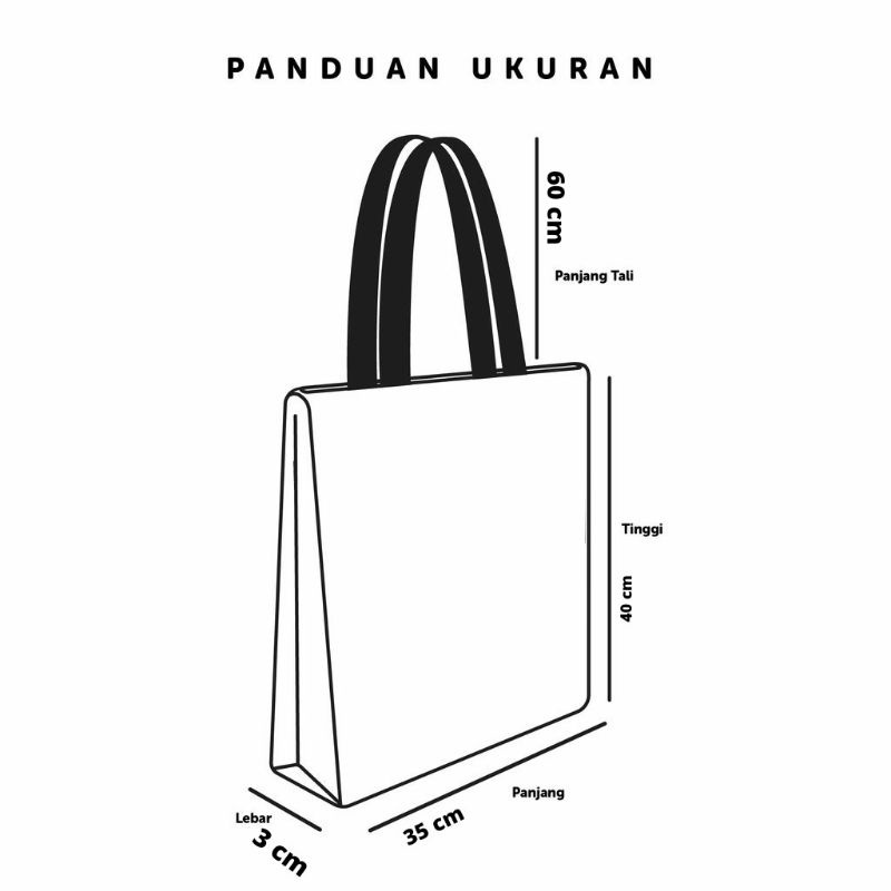 Totebag kanvas Unisex Tas laptop pria wanita