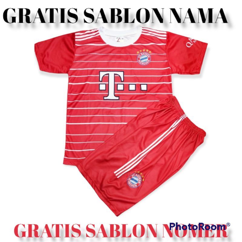 SETELAN BAJU BOLA ANAK LAKI LAKI/GRTIS SABLON NAMA DAN NOMER PUNGGUNG