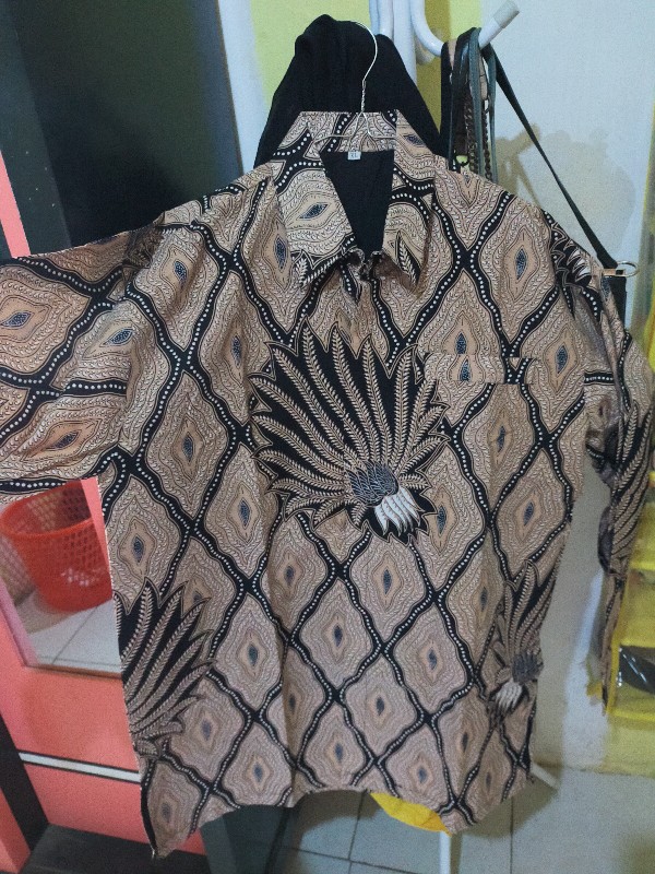 Pari Seiket Mocca Kemeja Batik Pria Panjang Full Furing By Batik Florist