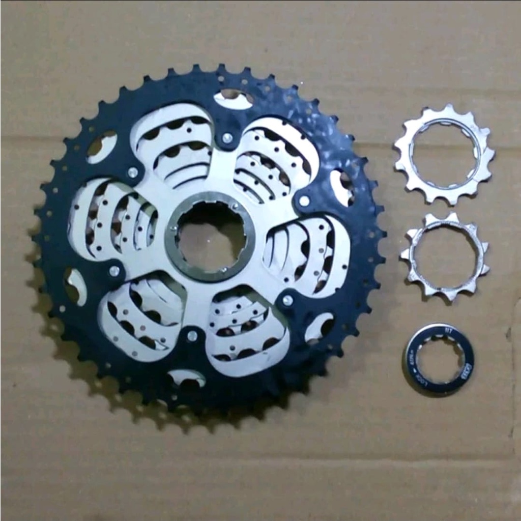 TERMURAH!!! Sprocket Sepeda 9 Speed 11-42T / RAZE Silver / Realpict