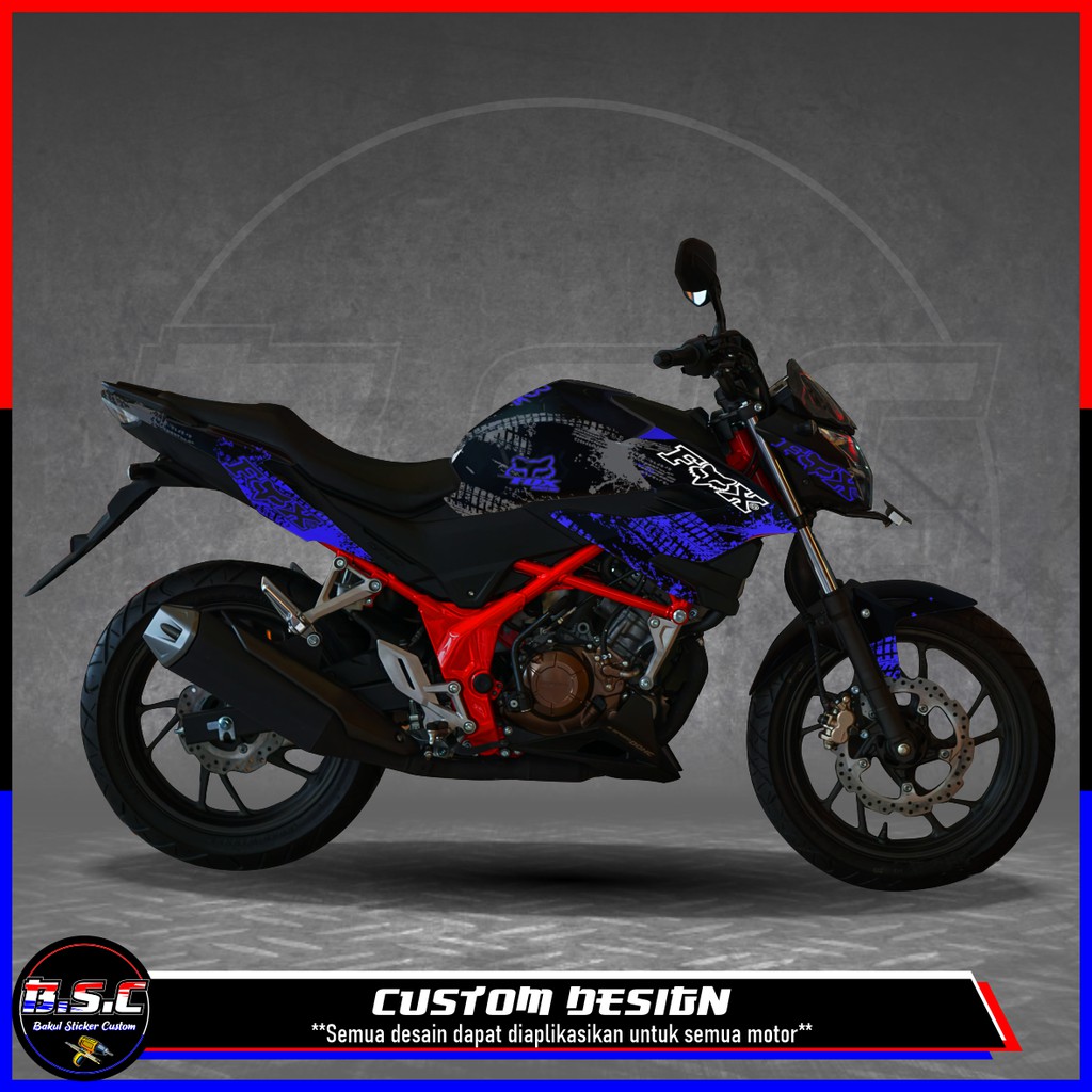 Decal FULL BODY Sticker CB 150R / CB150R / NEW 2018 CB 150R V.3 Motif Fox Grunge Blue