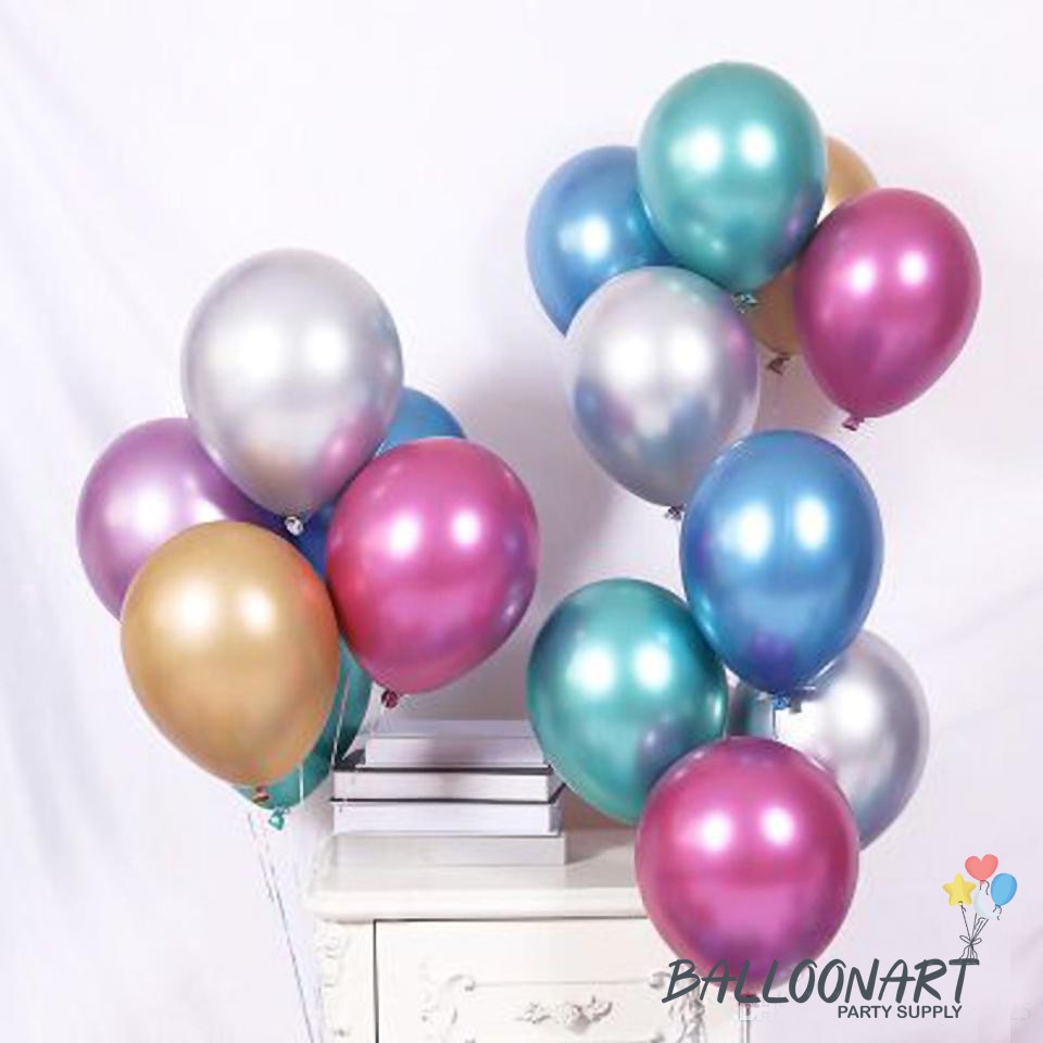 Balon Latex Chrome 12inch/Balon Latex