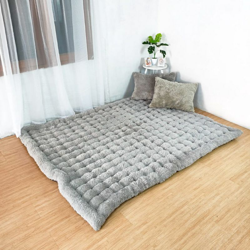 PROMO KASUR GENDER BULU RASFUR UKURAN 180X140CM TEBAL 10CM GRATIS 2 BANTAL / KASUR LANTAI BULU RASFU