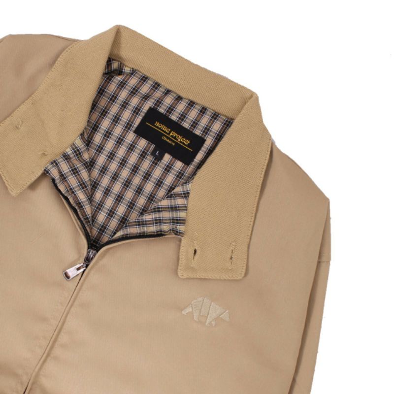 Wolv Jaket Harrington CREAM Pria Original Wolv Distro Jaket Pria Harrington - DYC STORE