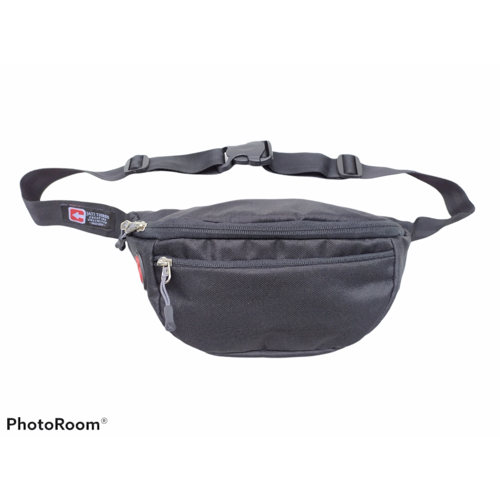 Waistbag Tas pinggang polos hitam Waterproof