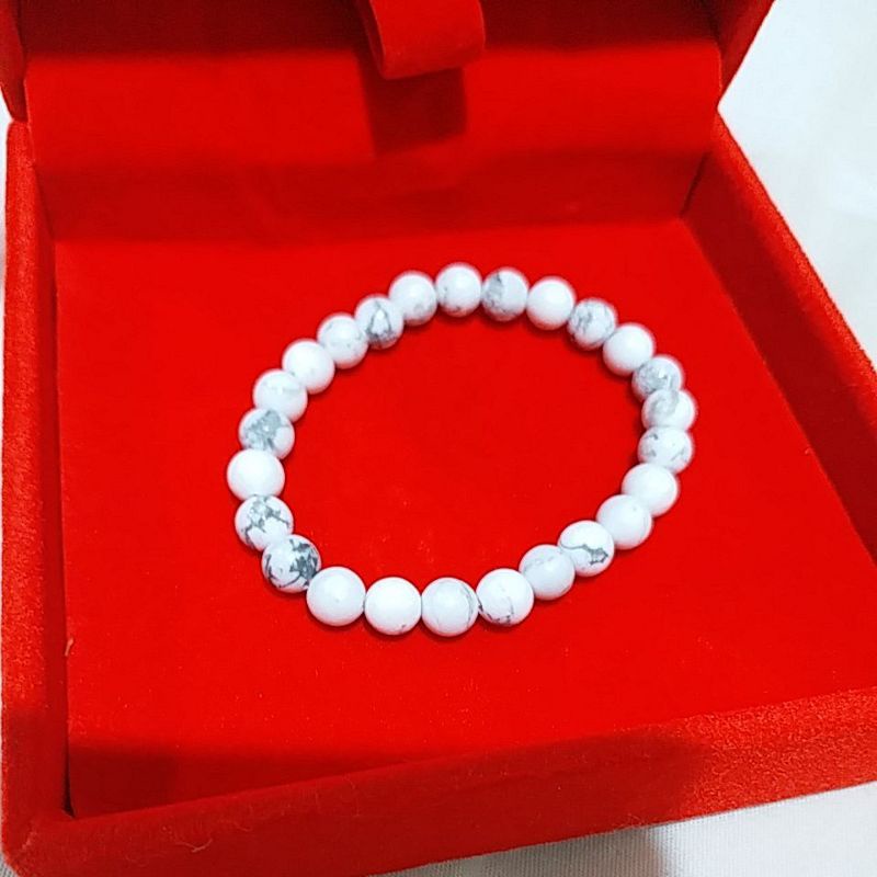 Gelang Kristal Howlite6MM