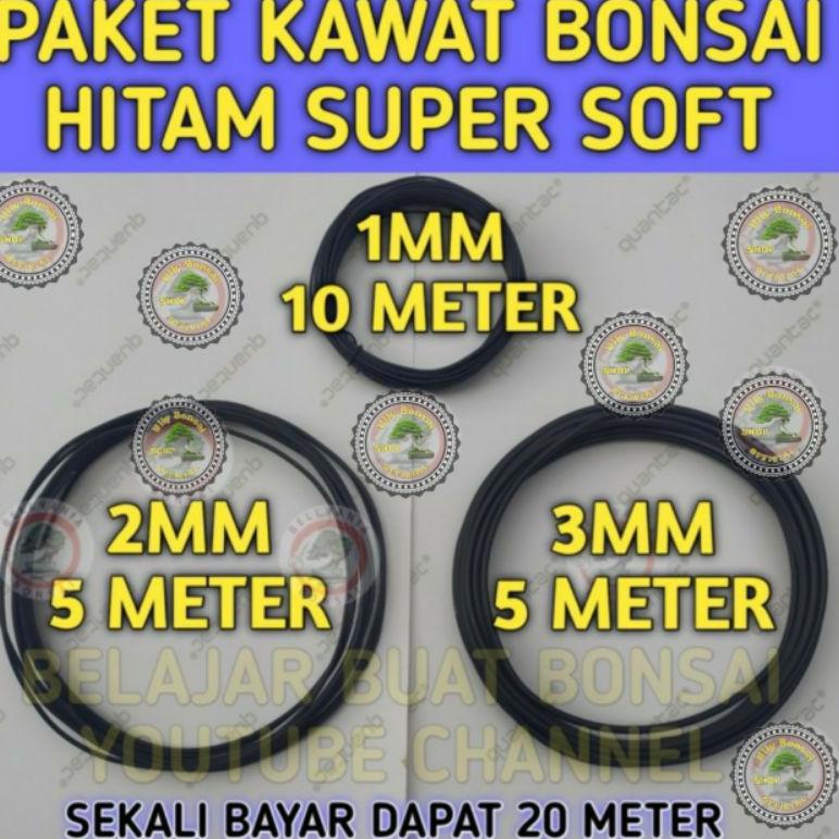 

[KODE PRODUK PMCDB10041] KAWAT BONSAI HITAM PAKET 1MM10M 2MM5M 3MM5M