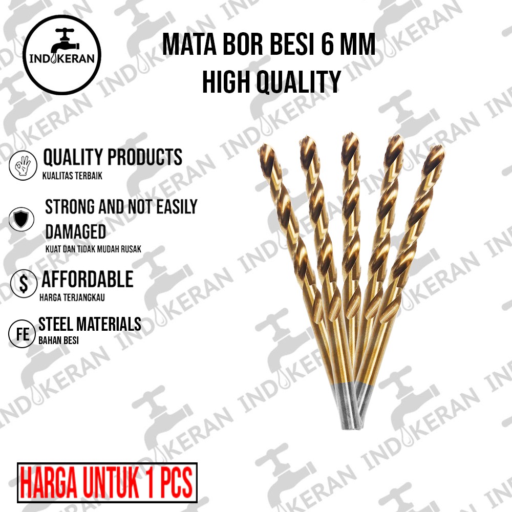 INDOKERAN - Mata Bor Besi - 6 mm - High Quality