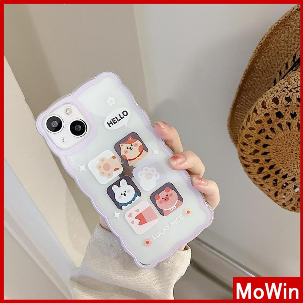 iPhone Case Silicone Soft Case Clear Case Wave Anti-Slip Shockproof Camera Full Coverage Protection Cartoon Cute For iPhone 13 Pro Max iPhone 12 Pro Max iPhone 11 iPhone 7 Plus