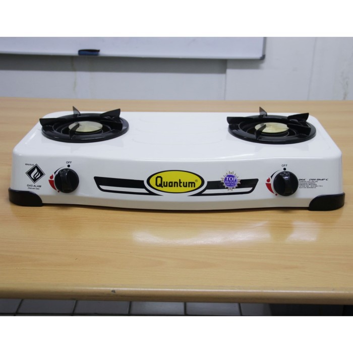 Quantum QGC-201 DEP. Kompor Gas 2 Tungku Dengan Pemantik Elektrik. Baru & Bergaransi