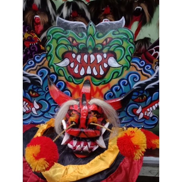 Barongan devill anak plus gondel, klinting, barongan siung, barongan anak murah, barongan