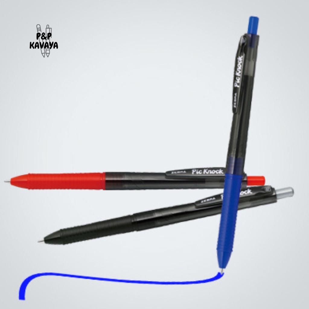 

Pena Semi Gel Zebra Pic Knock 0.7 mm Hitam Biru Merah (pcs)