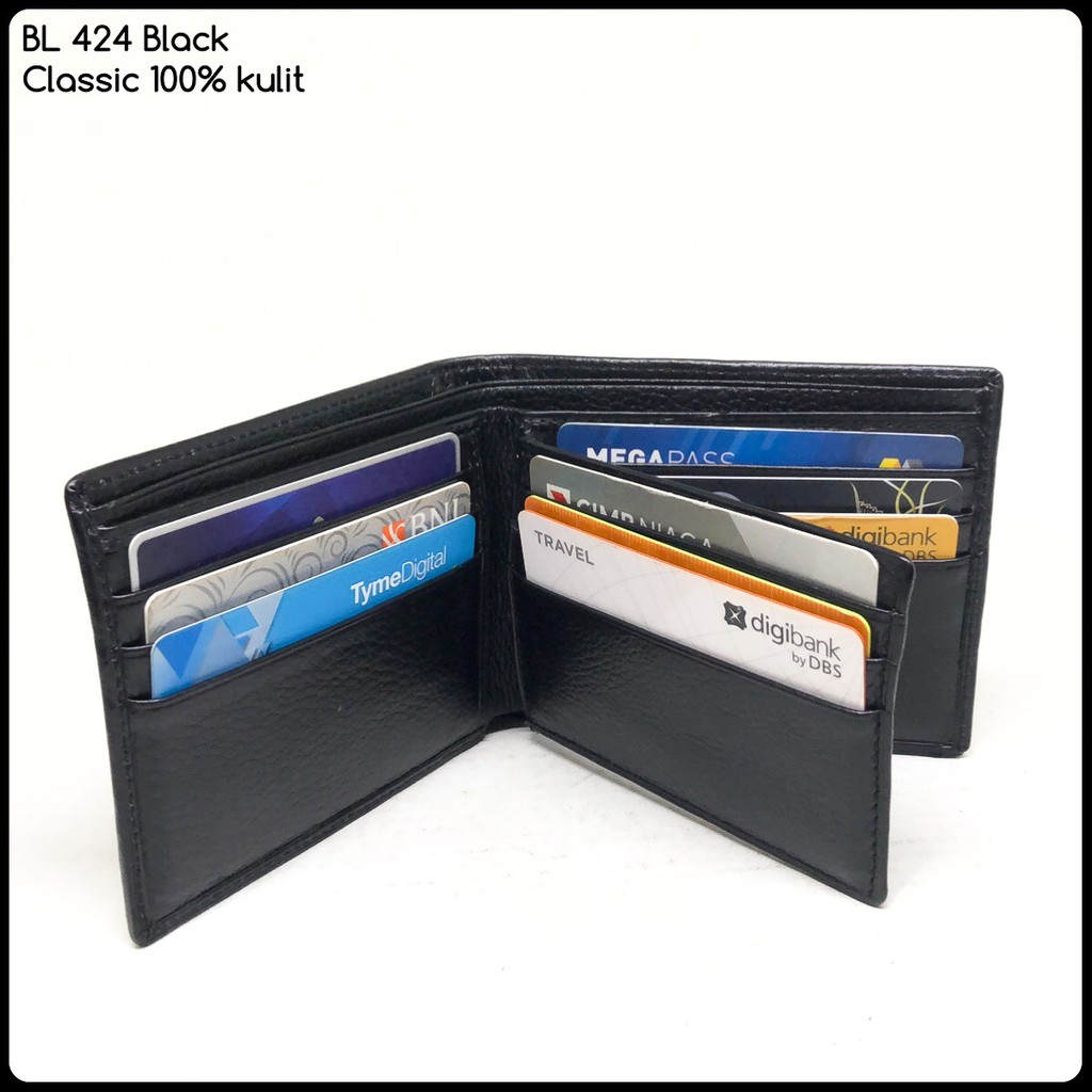 dompet kulit pria B 424 classic premium bahan kulit sapi asli