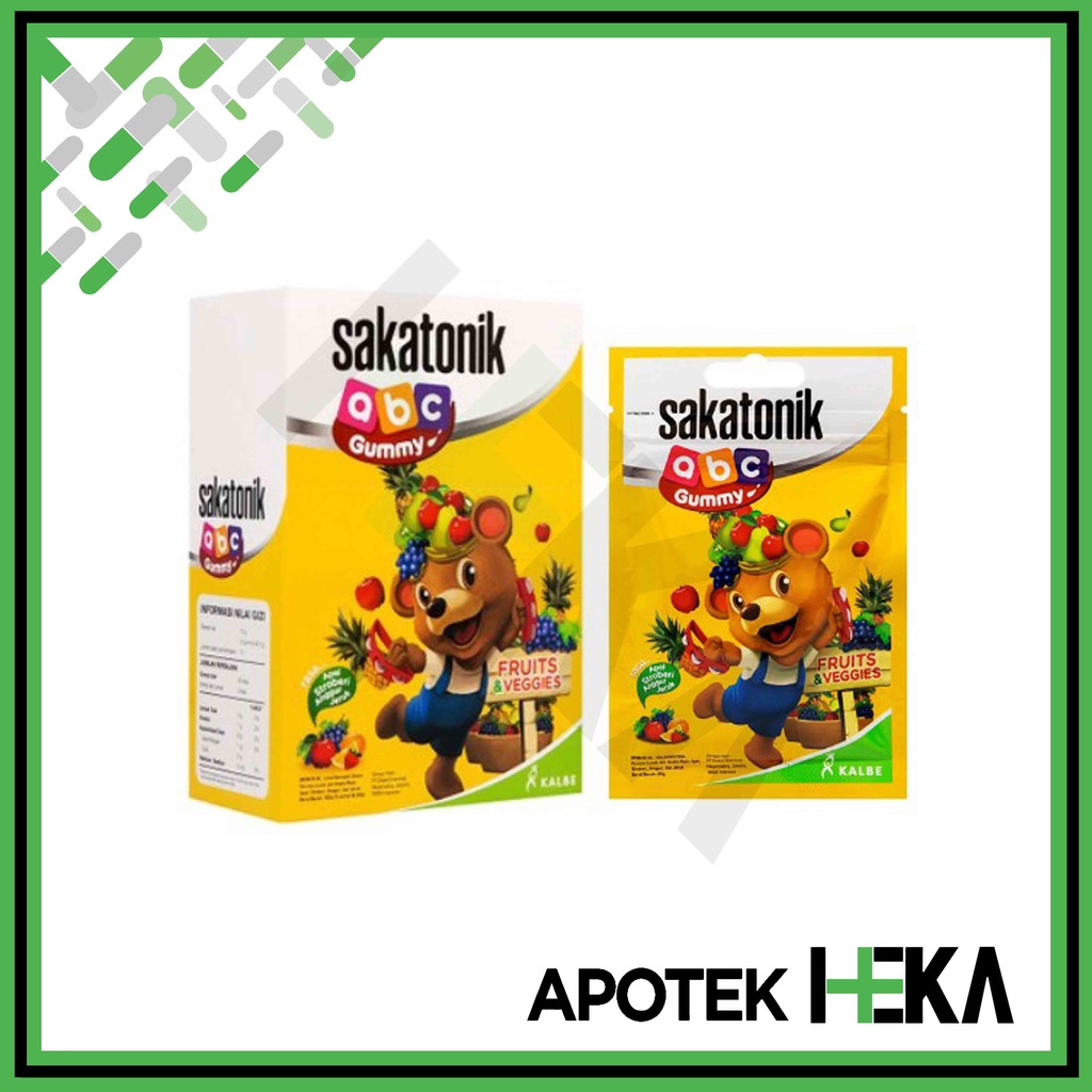 Sakatonik ABC Gummy Fruit &amp; Vegie Sachet - Suplemen Vitamin Anak (SEMARANG)