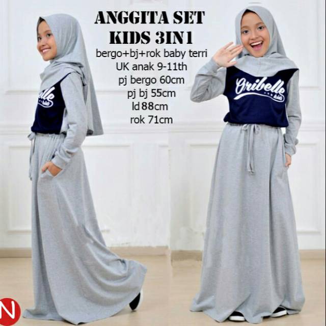 CTN Baju setelan ANGGITA anak 3in1 best seller