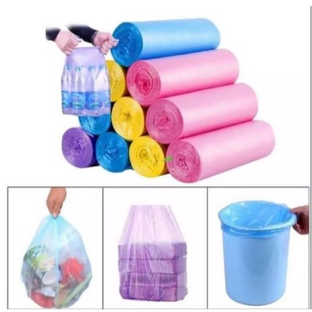 plastik sampah roll besar ukuran 45 x 50 cm kantong tong sampah dapur gulung isi 20 lembar