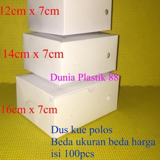 

✲ isi100pcs DUS kue POLOS 12x14CM box kotak kertas tempat snack hajatan ➦