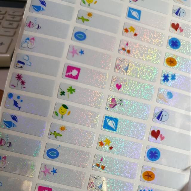 

label nama symbol glitter