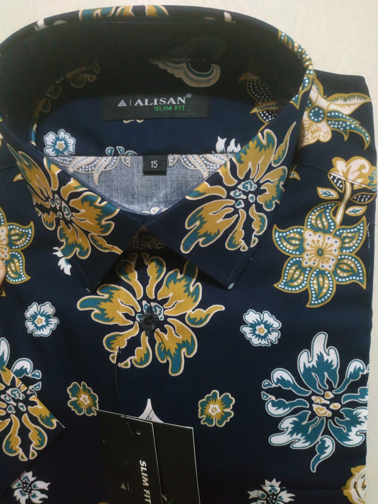 Kemeja Batik Pendek Alisan Slimfit 00096