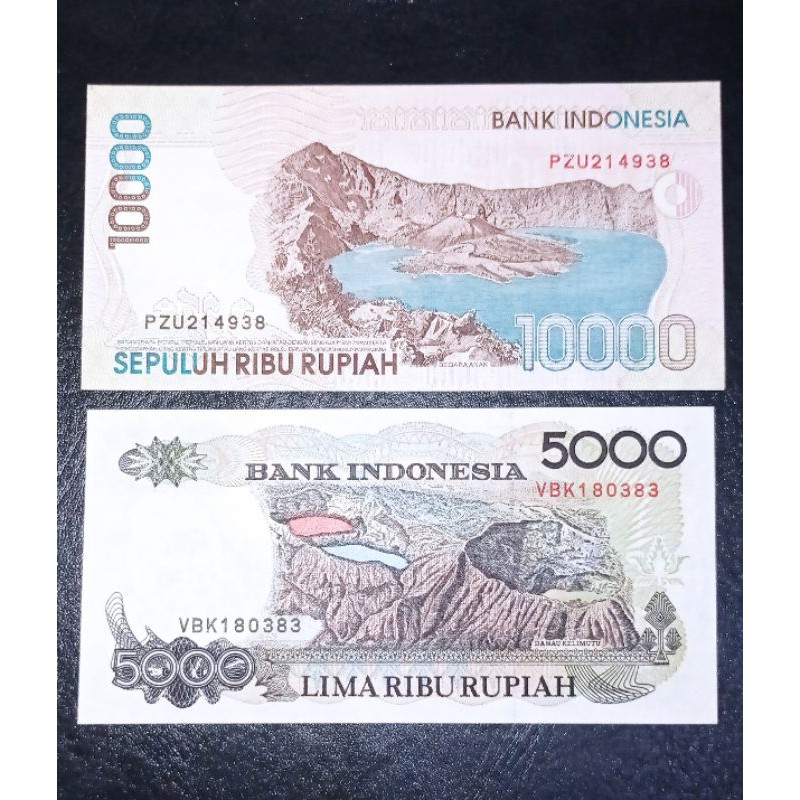 gress uang kuno tahun 90 an, 10000 rupiah 5000 rupiah, bukan 10000 barong bukan 5000 penjala ikan