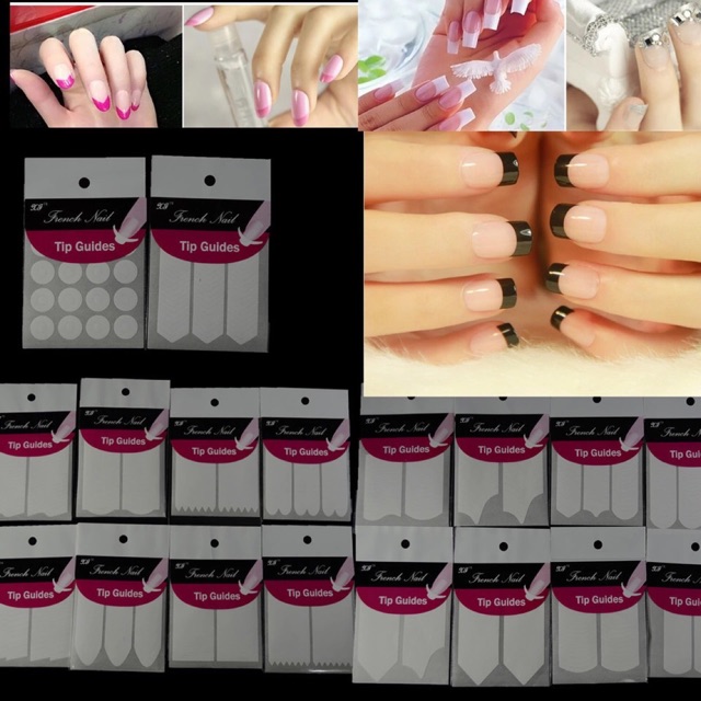 Nail Art-French Strip Nail Art-Stiker kuku Tipe-A sampai Tipe-O