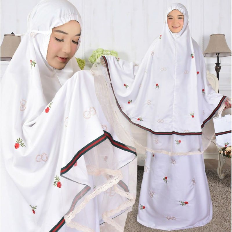 MUKENA TULIP RAYON BORDIR  ASLI