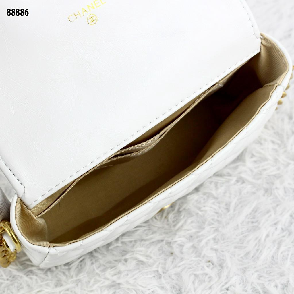 CH MINI FLAP SHINY LAMBSKIN BAG 88886 (FREE MAGNET BOX)