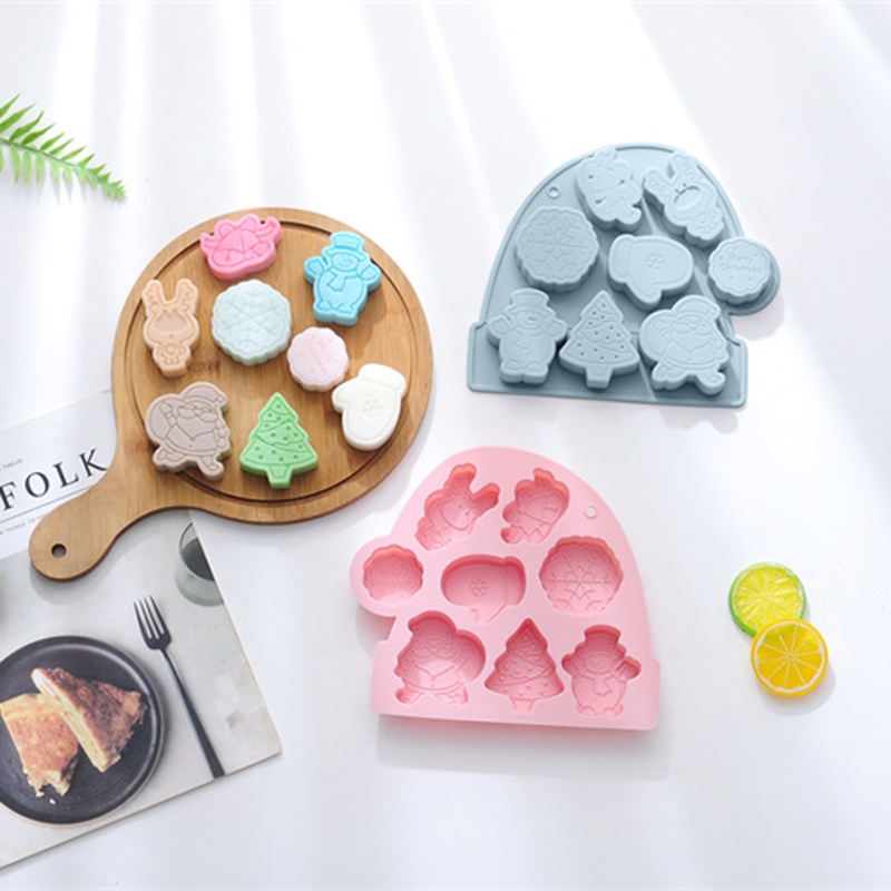 Zzz Cetakan Kue / Coklat / Fondant Tema Natal 3D Bahan Silikon