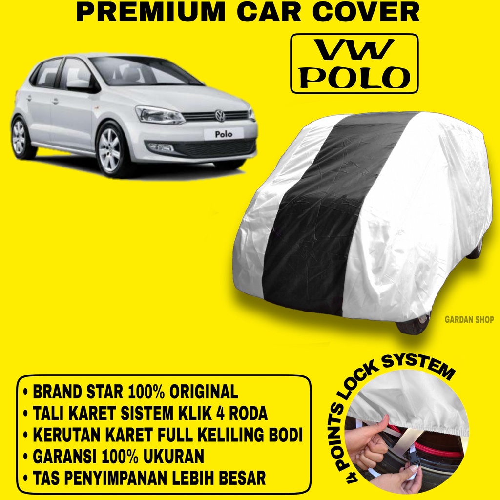 Body Cover VW POLO SILVER HITAM Penutup Bodi Mobil Vw Polo Waterproof PREMIUM